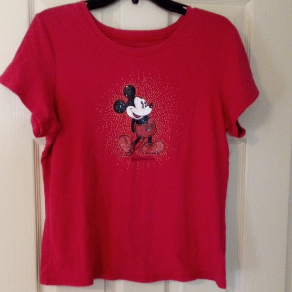 Disney Other - Walt Disney Word Red Tee with Mickey Mouse